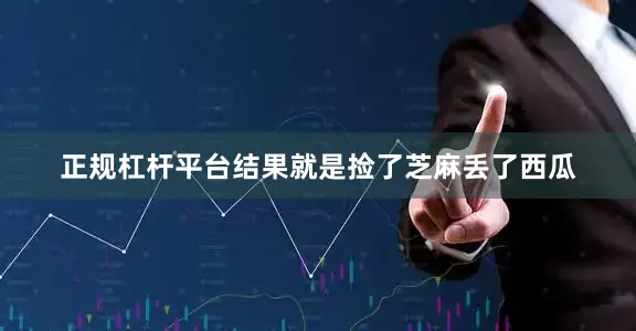 正规杠杆平台结果就是捡了芝麻丢了西瓜